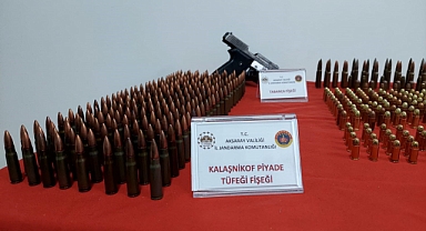 Fırın bacasındaki zuladan cephanelik çıktı