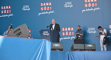 Millet İttifakı’nın İzmir Mitingi… Tunç Soyer: “Bütün ülkenin her karış toprağına, havasına, suyuna, ruhuna şu üç kelimeyi nakşedeceğiz: Hak, Hukuk, Adalet”