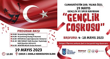 ANKARA BÜYÜKŞEHİR BELEDİYESİ, 19 MAYIS’TA ‘GENÇLİK COŞKUSU’ ETKİNLİĞİ DÜZENLEYECEK