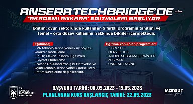 Ankara Büyükşehir Belediyesi'nden 'Oyun ve Metaverse Teknolojileri Tasarım Eğitimi'