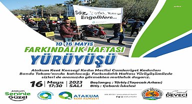 Atakum'da engelsiz yaşam için 'Farkındalık yürüyüşü' düzenlenecek