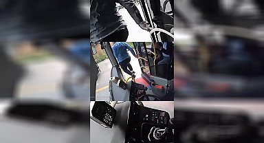 Aydın Büyükşehir Belediyesi otobüs şoförünün dikkati bir kazayı önledi