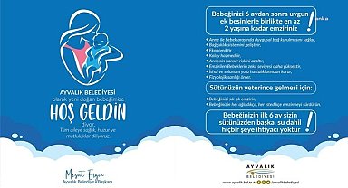 AYVALIK BELEDİYESİ'NDEN İLÇEDE YENİ DOĞAN BEBEKLERİN TÜM İHTİYACINI KARŞILAYACAK PAKET