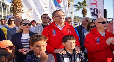 Ayvalık'ta düzenlenen 'Tyf Yelken Ligi 2. Ayak Optimist Yarışmaları' sona erdi