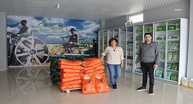 Bayramiç Belediyesi tarım market hizmete açıldı