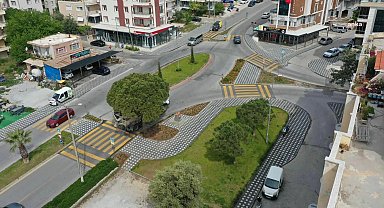 DİDİM’DE YENİ YAPILAN KAVŞAĞIN PEYZAJ ÇALIŞMALARI TAMAMLANDI