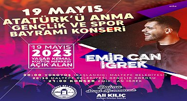 Emir Can İğrek, 19 Mayıs'ta Maltepe'de sahne alacak