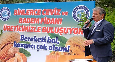 Eskişehir Büyükşehir Belediyesi'nden genç çiftçilere ceviz ve badem fidanı desteği