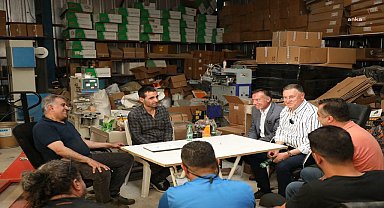 Hatay Büyükşehir Belediye Başkanı Savaş, Antakya sanayi sitesi esnafını ziyaret etti