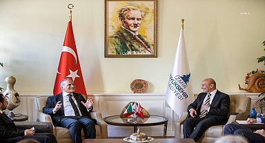 İtalya'nın Türkiye Büyükelçisi Giorgio Marrapodi Tunç Soyer'i ziyaret etti