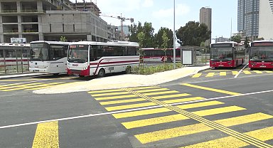 İzmir Büyükşehir Belediyesi, Halkapınar Aktarma Merkezi'ni yeni görünümüne kavuşturdu