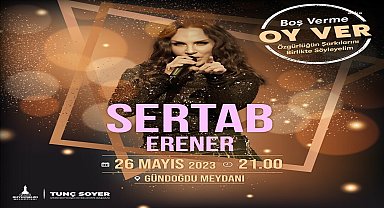 İzmir'de Sertab Erener ile sandığa çağrı