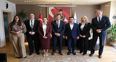 Karadağ heyetinden Bodrum Belediye Başkanı Aras'a ziyaret