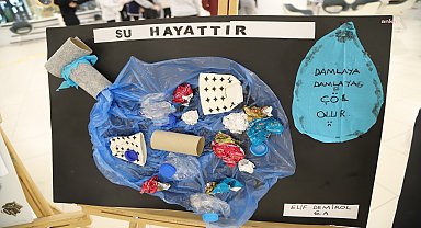 Kartallı öğrenciler, atıklarını sanata dönüştürdü