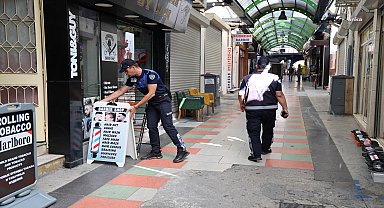 Marmaris Belediyesi zabıtasından Kapalı Çarşı'da denetim