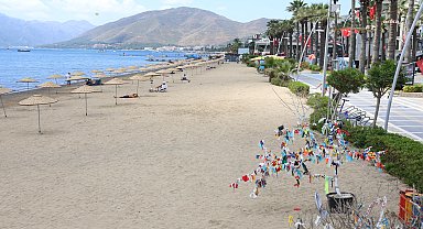 Marmaris’in mavi bayraklı halk plajları yaza hazırlanıyor 