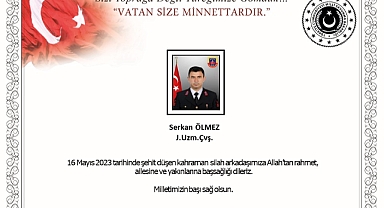 MSB, Uzman Çavuş Serkan Ölmez'in şehit olduğunu duyurdu