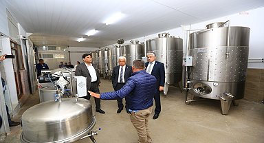 Muğla'da Üzüm Suyu, Sirke, Pekmez ve Şarap Üretim Tesisi'nin kurulum çalışmaları devam ediyor