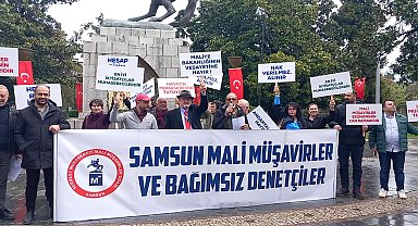 Samsun'da Serbest Muhasebeci Mali Müşavirler eylem yaptı: "Hep artan iş yüküne maruz kalmaktayız"