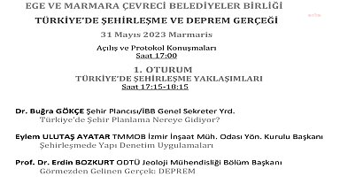 'Şehirleşme ve Deprem Gerçeği' Marmaris'te ele alınacak