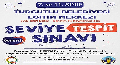Turgutlu Belediyesi Eğitim Merkezi'nin seviye tespit sınavı başvuruları başladı