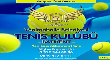Yenimahalle Belediyesi'nin tenis eğitimi için kayıtlar sürüyor
