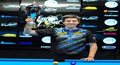 Yenimahalle'nin Milli Bilardocusu Eylül Kibaroğlu, Finlandiya'dan şampiyonlukla döndü