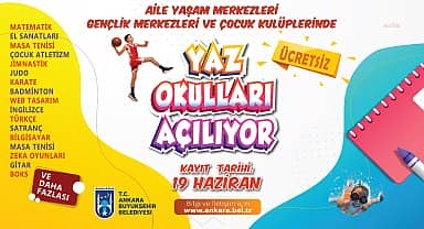 Ankara Büyükşehir Belediyesi yaz okulları başlıyor
