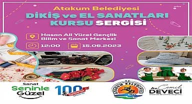 Atakum Belediyesi kursiyelerinden 'Dikiş ve El Sanatları' sergisi