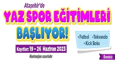 Ataşehir Belediyesi Yaz Spor Eğitimleri'ne kayıtlar 19 Haziran'da başlıyor