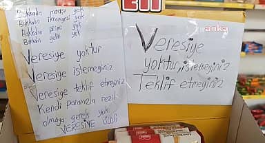 Aydın Karacasulu bakkal: "Ekonomi çok iyi olduğu için veresiye yoktur"