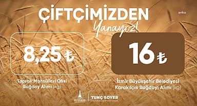 Başkan Soyer'den çiftçilere karakılçık buğdayı için 16 lira fiyat müjdesi