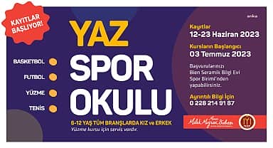 Bilecik Belediyesi yaz spor okulları için kayıtlar başlıyor