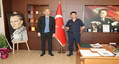 Binbaşı Devrim'den Söke Belediye Başkanı Arıkan'a veda ziyareti 