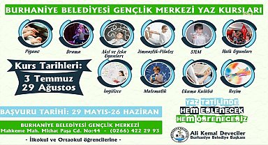 Burhaniye Belediyesi yaz kursları kayıtları devam ediyor