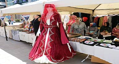 Çerkezköy'de el emeği göz nuru ürünler görücüye çıktı