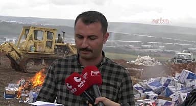 Çorum'da piyasa değeri 20 milyon olan kaçak sigara ve içki imha edildi
