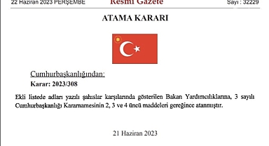 Cumhurbaşkanı Erdoğan 17 bakanlığa 68 bakan yardımcısı atadı