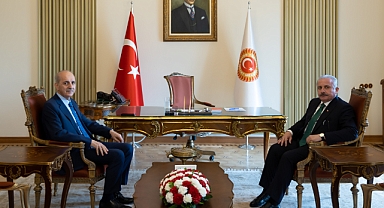 Eski TBMM Başkanı Şentop'tan yeni Başkan Kurtulmuş'a hayırlı olsun ziyareti