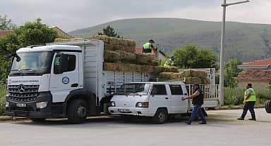 Eskişehir Büyükşehir'den yetiştiricilere balya desteği