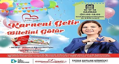 İzmit Belediyesi öğrencilerin karne heyecanına ortak oluyor: 'Karneni Getir, Biletini Götür'