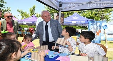 Karabağlar'da çocuklar, "Çevre" için Nasreddin Hoca Çocuk Kültür Merkezi'nde buluştu