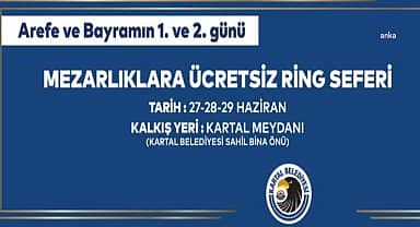 Kartal Belediyesi'nden mezarlıklara ücretsiz ulaşım hizmeti