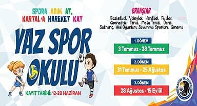 Kartal Belediyesi'nin ücretsiz yaz spor eğitimleri başlıyor