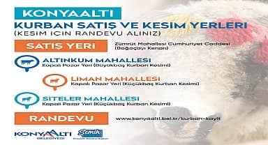Konyaaltı'nda kurban satış ve kesim yerleri belirlendi
