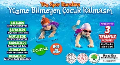 Mamak Belediyesi'nin portatif yüzme havuzlarına kayıtlar başlıyor 