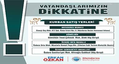 Menderes'te kurban satış ve kesim yerleri belli oldu