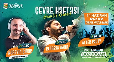 Tarsus Kültür Parkı'nda gençlik konseri