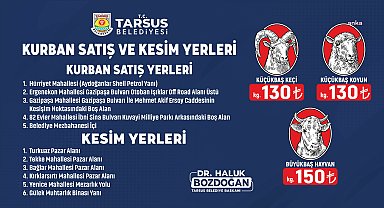 Tarsus'ta kurbanlık fiyatları ile satış ve kesim yerleri belirlendi 