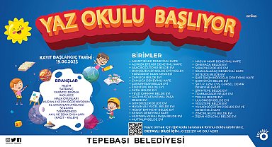 Tepebaşı Belediyesi'nin yaz okuluna kayıtlar başlıyor